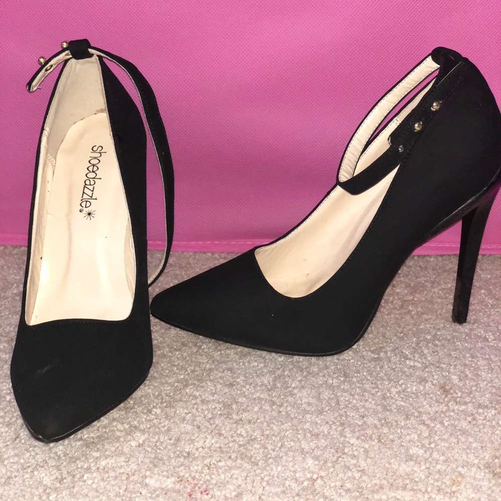 Black Ankle Strap Pumps